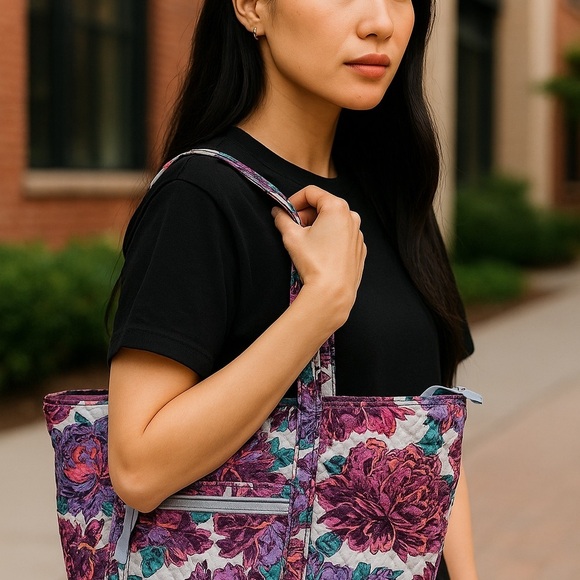 Vera Bradley Women's Tote Bag Blooms Floral Quilted NW/oT CYBER MONDAY $55 - Picture 2 of 6